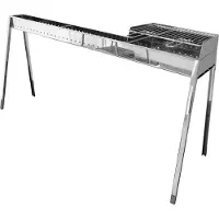 Lisa – Milano grillspies-kooktoestel 80+40+ Schott accessoireset – Steel Line