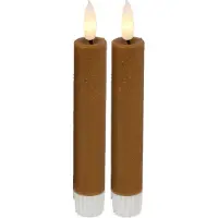 Countryfield Ledkaars Lyon 2x2x15 cm oranje set van 2