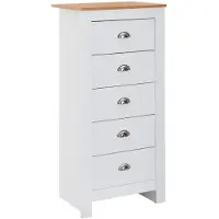 Wohnling Ladekast wit 39 cm breed 114 cm hoog