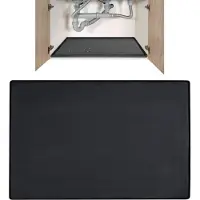 Markenlos Waterdichte siliconen mat 86x56 cm, zwart, voor in de keuken