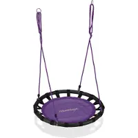 Relaxdays Nestschommel - ronde schommel - 80 cm - kinderschommel - schommel buiten - Paars