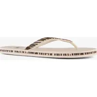 Scapino Dames teenslippers met tijgerprint beige maat 37