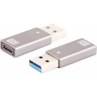 S-Impuls Adapter USB A Stecker auf USB C Buchse, 3.1, 10Gbps, Metallausführung