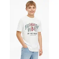s.Oliver T-shirt wit Jongens Katoen Ronde hals Tekst - maat 146/152