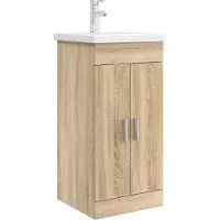 vidaXL Badkamerkast met wastafel, Sonoma-eikenhout