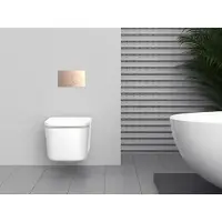 AquaVive Hangtoilet Tesso- Keramiek - Vierkant - Wit - 50cm