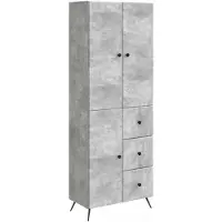 vidaXL Kast Set 2 st Betongrijs Bewerkt hout
