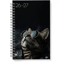 Ryam - Schoolagenda 2026/2027 - Cool Cat - A5 - Spiraal - Weekoverzicht
