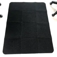 INF Vloerhoes voor houten vloeren, mat voor bureaustoel, 20X90 cm Black