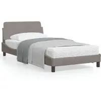 vidaXL Bedframe "Dover" 100x200 cm stof taupe