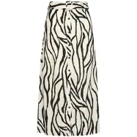 Smashed Lemon Midi-rok met zebra print off-white/zwart |