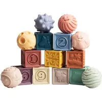 Magni Massage Set With Building Blocks Construction Game Veelkleurig Kinderen