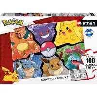 Nathan Puzzel 100 stukken: Pokémon: Pikachu, Evoli en vrienden