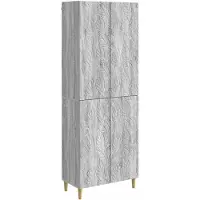vidaXL Kast Set 2 pcs Grijs Sonoma Bewerkt hout