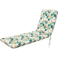 Hobbygarden - Ligbed Tuinkussen Amelia Witte Bloem - Waterafstotend 185x60cm