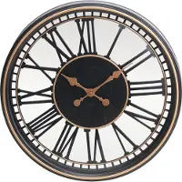 Ambiance Wandklok met Romeinse cijfers, merk TIDLO, goudkleurig, diameter 50 cm