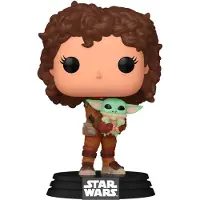 Funko POP! Star Wars The Mandalorian - Peli Motto with Grogu vinyl figuur nr. 665 Pop! standaard