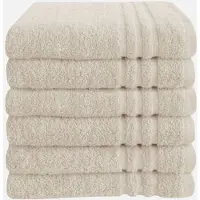 Byrklund Badhanddoek - Set van 6 - Hotelkwaliteit - 100% katoen (BCI) - 500 g/m² - 70x140 cm - Beige