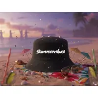 Result Summervibes Bucket Hat | Black | Maat XL