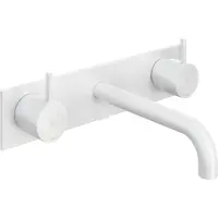 Hotbath Cobber - Wastafelmengkraan - zonder Waste - Laag - Wit - Inbouw - Messing - V07