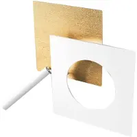 Icone LED-wandlamp Petra 21.L, dimbaar, messing / goud, Woon-/ Eetkamer, Aluminium, Modern, LED wandlamp
