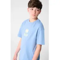 Shoeby T-shirt lichtblauw Jongens Katoen Ronde hals Printopdruk - maat 134/140
