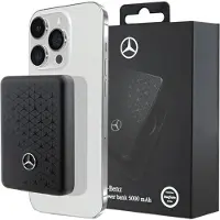 Mercedes Powerbank met -sterrenmotief, Magsafe, 5W, 3000mAh - Zwart