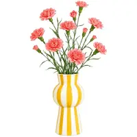 Mica Decorations Kunstbloem Anjer Floristic - 6x - H71 cm - roze - kunststof - stelen kunstbloemen - boeket - rozen bloemetjes