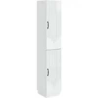 vidaXL Kast Set 2 st Hoogglans Wit Bewerkt hout