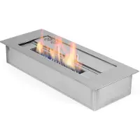 Moritz Bio ethanol brander 40 cm RVS 2,5L dubbelwandig inbouw haard XXL