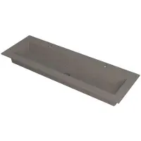 Ink Kraft Wastafel Enkele Bak 2 Kraangaten - 1400x450x10 mm - Quartz Beton