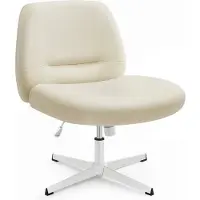 Vasagle SONGMICS HOME - Bureaustoel - Relaxfauteuil - Brede Zitting - In Hoogte Verstelbaar met Wipfunctie