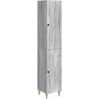 vidaXL Kast Set 2 st Grijs Sonoma Bewerkt hout