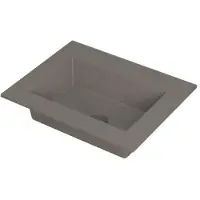 Ink Kraft Wastafel Enkele Bak Zonder Kraangat - 600x450x10 mm - Quartz Beton