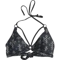Black premium by emp Bikini Top - Pagan Roots bikinitop met metalen ringen - S tot XXL - voor Vrouwen - zwart - Maat XXL