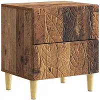 vidaXL Nachtkastje Oud hout 43 x 34,5 x 48 cm Bewerkt hout