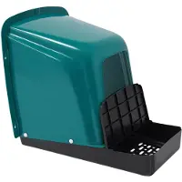Happiq Kippennestkast – Voor kippen, hennen en eenden – Aan de muur gemonteerde legkast – Kunststof, wit, set van 2, 46,6×39×41,5 cm