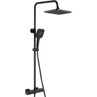 OEM Douchestang, thermostaatkraan, anti-verbrandingsfunctie, zwart, 84-121 cm