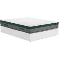 Vente-unique Set 160 x 200 cm bedbodem met opbergruimte met lade, wit + matras met pocketveren, 22 cm dik - PRESTIGE van YSMÉE