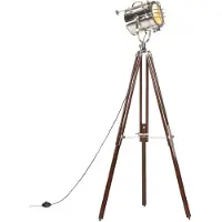 Syfax Vloerlamp driepoot 180 cm massief mangohout