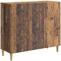 vidaXL Dressoir Oud hout 89 x 34,5 x 80 cm Bewerkt hout