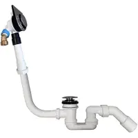 Villeroy & Boch - Badafvoer- en overloopgarnituur met geïntegreerde watertoevoer UPCON0136