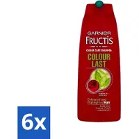 Garnier 6 x - Fructis - Shampoo - Colour Last - 250 ml - Kleurbehoud - Gekleurd Haar - Antioxidant - Haarvoeding - Haarbescherming