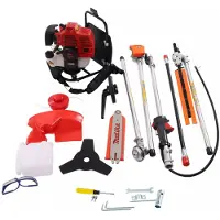 OEM Gasgrastrimmer, 1,7 kW vermogen, 2,7 meter lengte, 1 liter brandstofreservoir, rood