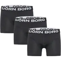 Björn Borg boxershort - zwart (set van 3) Jongens Stretchkatoen Effen - maat 170