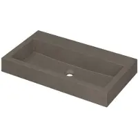 Ink Momento Wastafel Quartz Zonder Kraangat - 800x450x90 mm - Quartz Beton