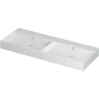 Ink Unlimited Wastafel Porselein Dubbel Zonder Kraangat - 1200x450x110 mm - Glans Wit