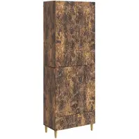 vidaXL Kast Set 2 st Gerookt eiken Bewerkt hout