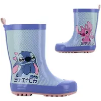 Disney Lilo & Stitch - Regenlaarzen kinderen van 2 tot 8 jaar - Angel en Stitch Rubberen kinderlaarzen - Regenlaarsjes voor meisjes - Maat 27 - Paars