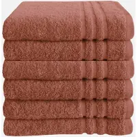 Byrklund Handdoek - Set van 6 - Hotelkwaliteit - 100% katoen (BCI) - 500 g/m² - 50x100 cm - Terra